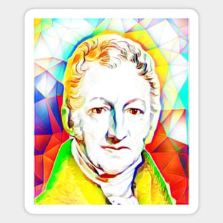 Thomas Robert Malthus Colourful Portrait | Thomas Robert Malthus Artwork 11 Magnet